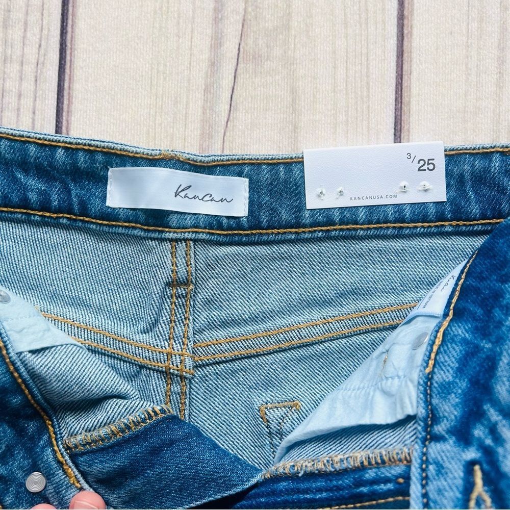 KanCan Distressed High Rise Cuffed Mom Fit Jeans - Picture 5 of 11